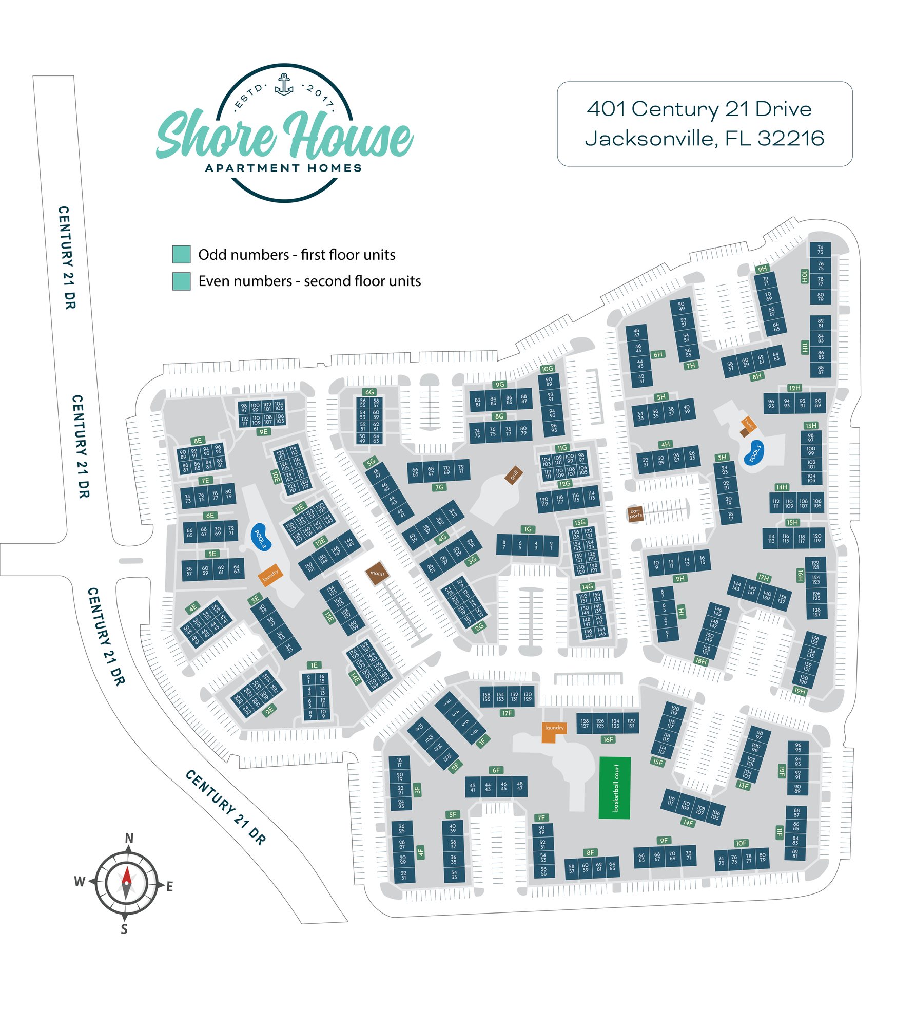 Community site map — Shore House